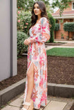 Plus Size Tropical Slit Dress