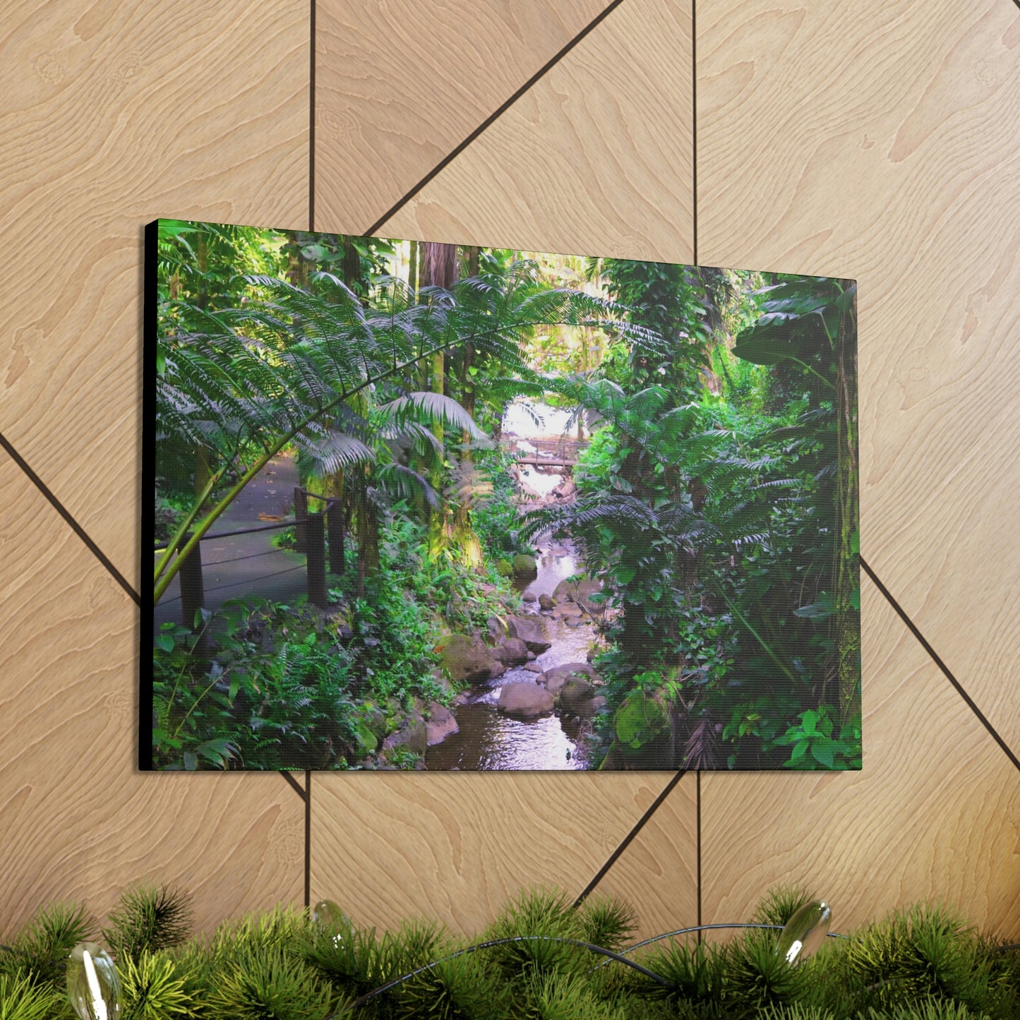 Jungle River Photo Hawaii Botanical Gardens Canvas Gallery Wraps