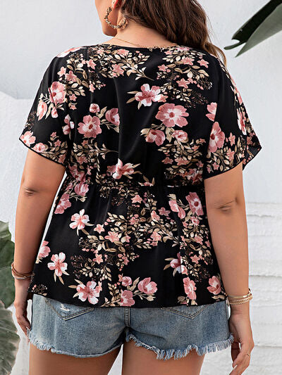 Plus Size Floral Summer Vacation Top