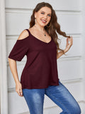 Plus Size V-Neck Vacation Top