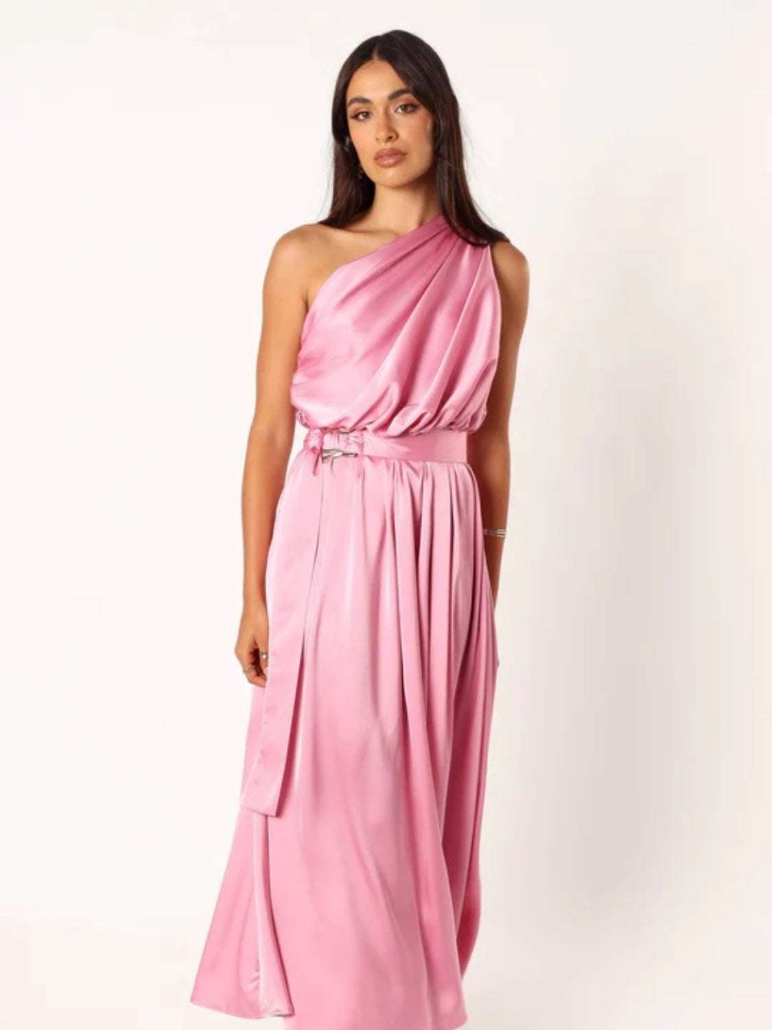 Ruched One Shoulder Resort Maxi Dress