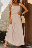 Tie Shoulder Resort Maxi Dress