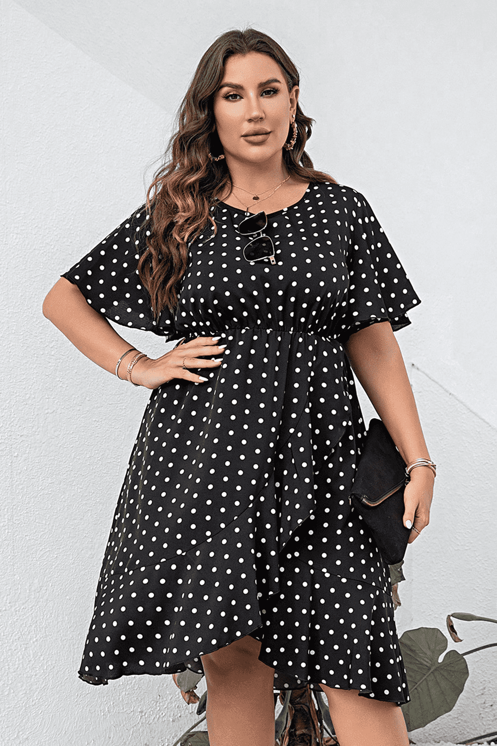 Plus Size Polka Dot Resort Dress