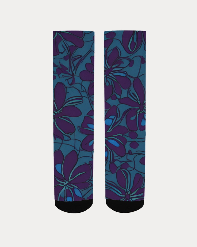 Purple Hawaii Floral Women's Hawaiian Socks