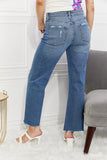 Kancan Full Size Melanie Crop Wide Leg Jeans