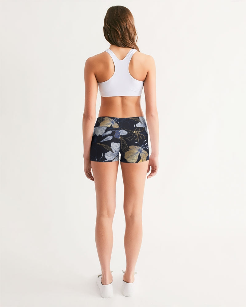 Classic Flora Women's Mid-Rise Yoga Shorts