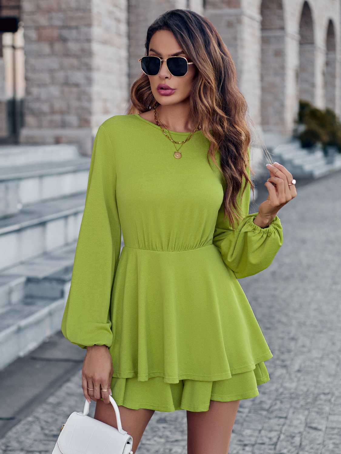 Long Sleeve Resort Mini Dress