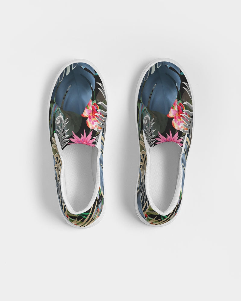 Puna Hawaii Jungle Mens Slip on Hawaiian Floral Print Shoes