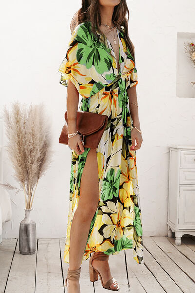 Tropical Plunge Resort Maxi Dress