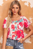 Floral Modern Resort Top