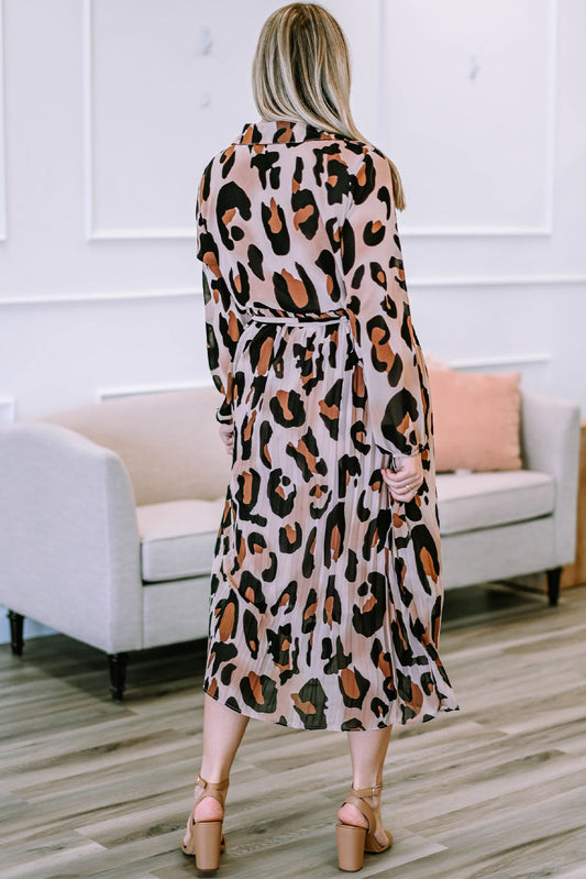 Plus Size Leopard Resort Midi Dress