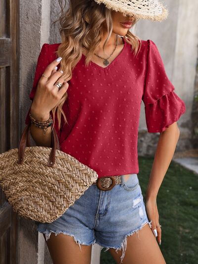 Balloon Sleeve Summer Top