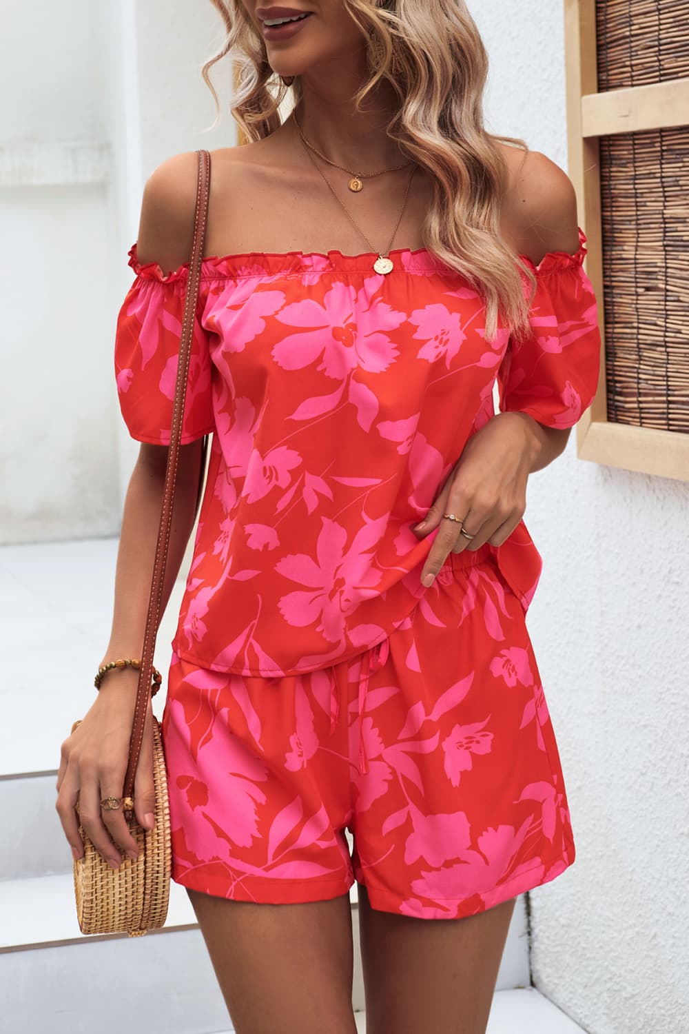 Hawaiian Resort Top and Shorts Set