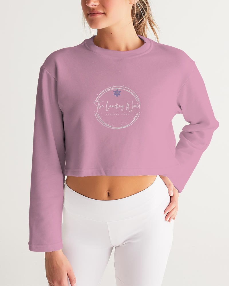 Malibu Pink Base Women's Cropped Sweatshirt
