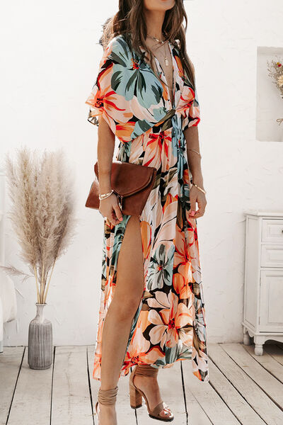 Tropical Plunge Resort Maxi Dress