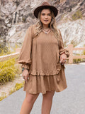 Plus Size Summer Mini Flounce Dress