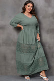 Plus Size Crochet Maxi Dress