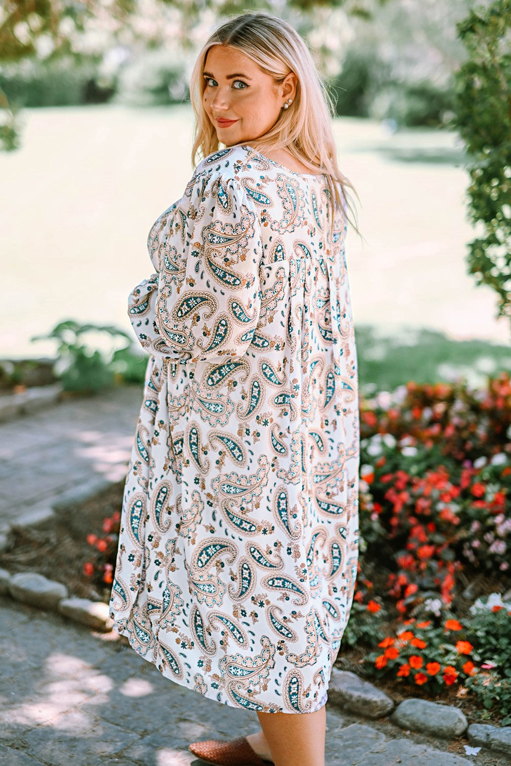 Plus Size Paisley Beach Dress