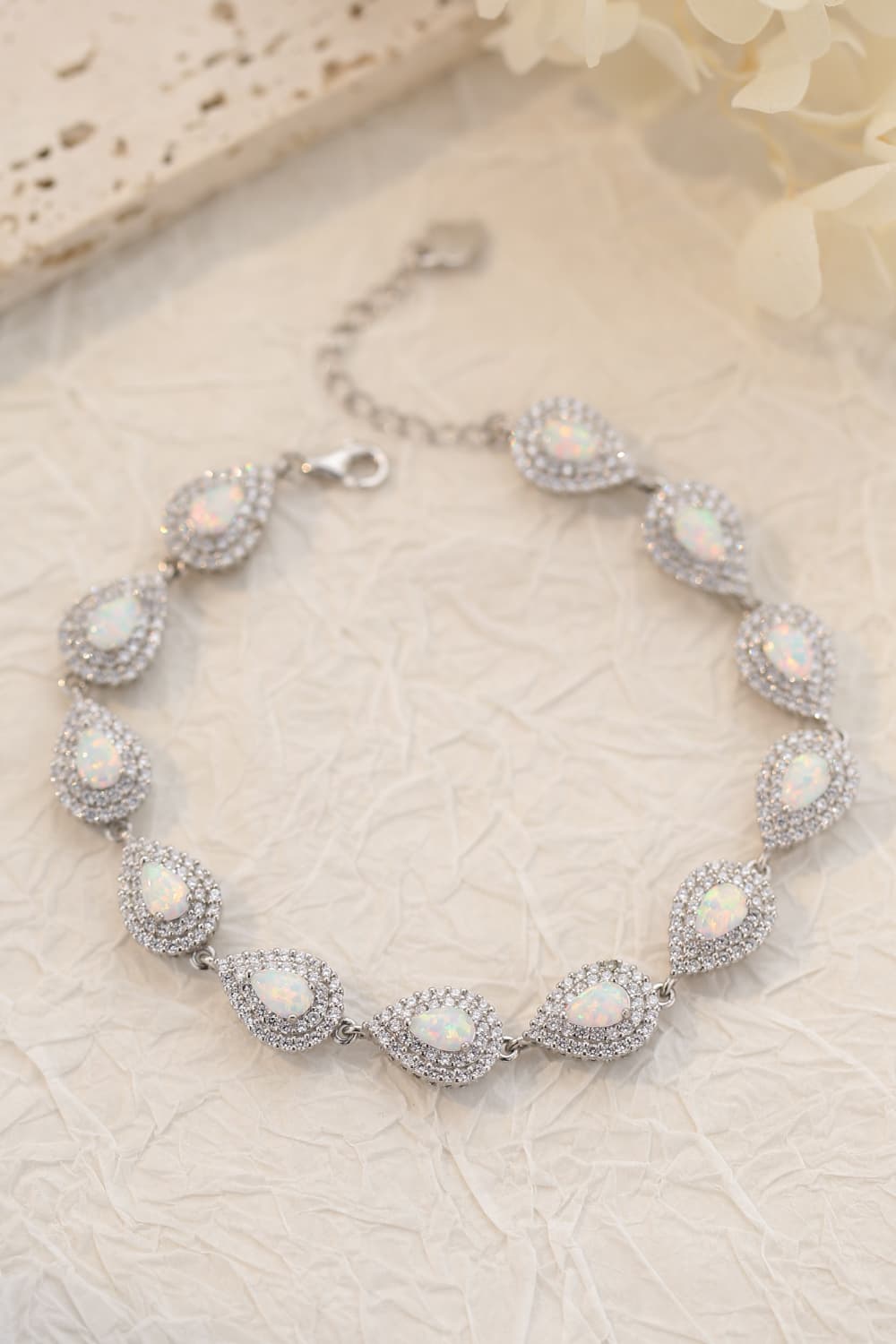 925 Sterling Silver Opal Bracelet