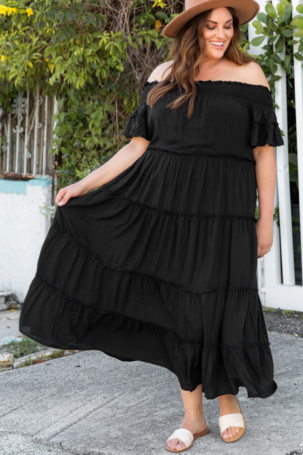 Plus size store beach maxi dress