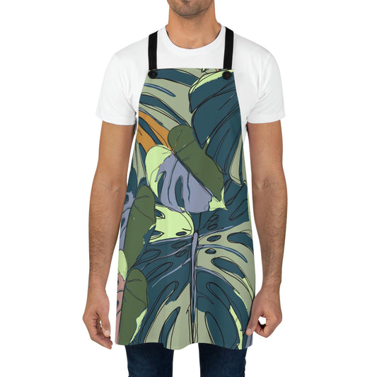 Hawaii Monstera Collection Unisex Apron, Perfect for Grilling!