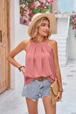 Grecian Neck Sleeveless Resort Top