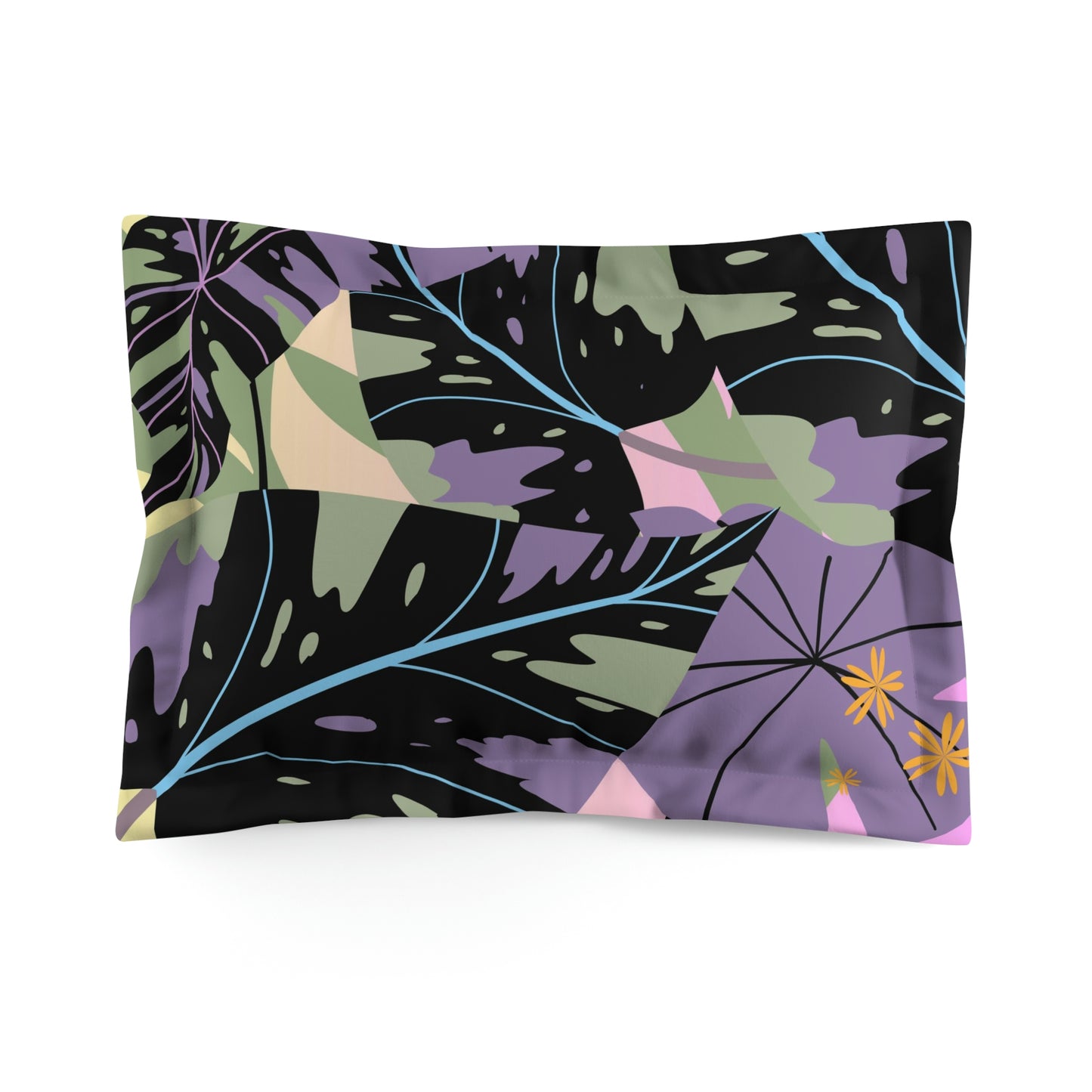 Lavender Jungle Custom Designed Tropical Pillow Sham