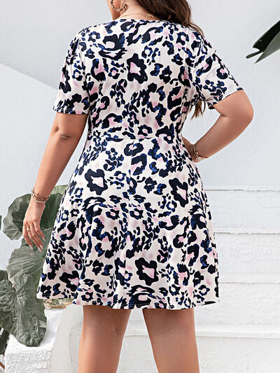 Plus Size Leopard Resort Vacation Dress