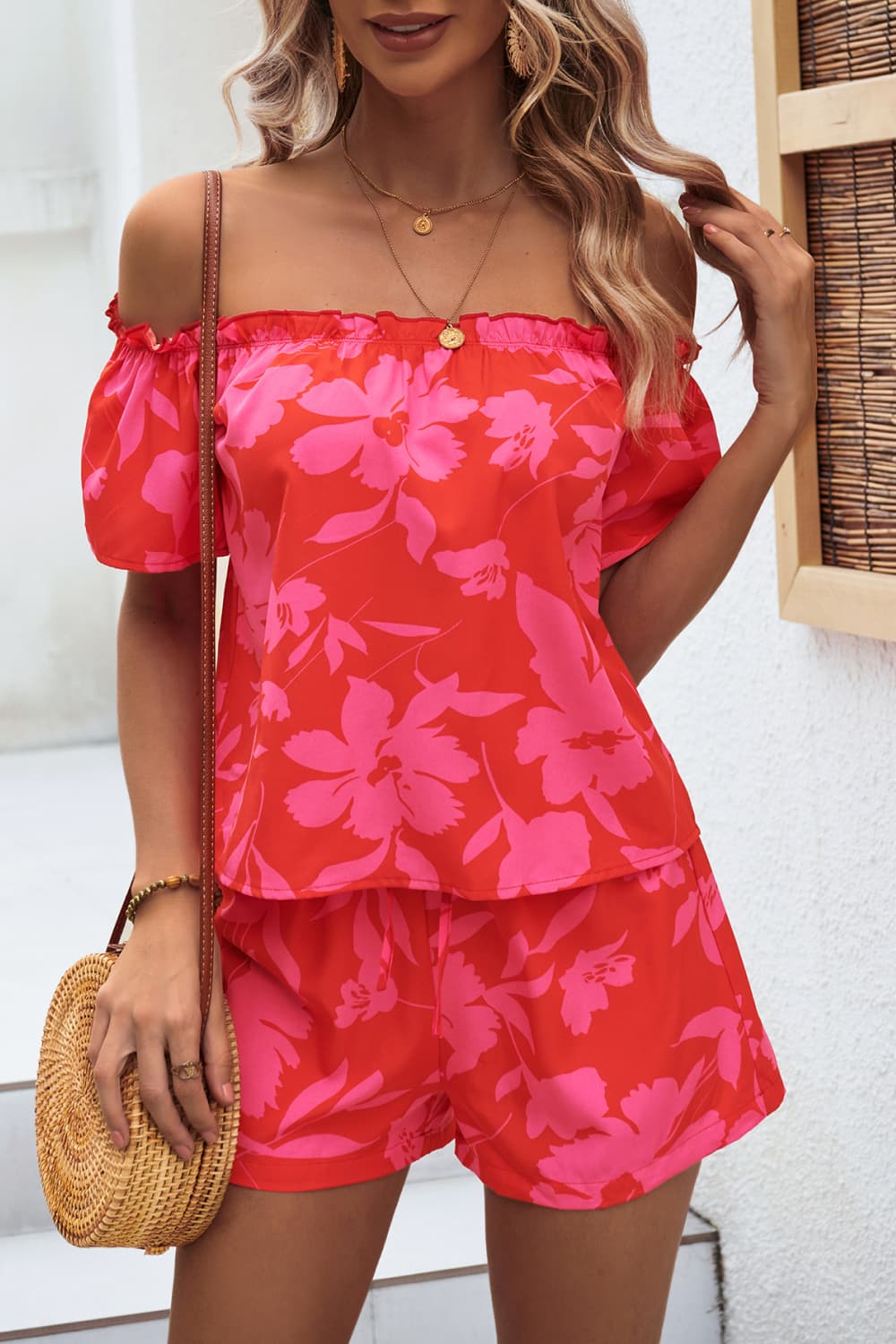 Hawaiian Resort Top and Shorts Set