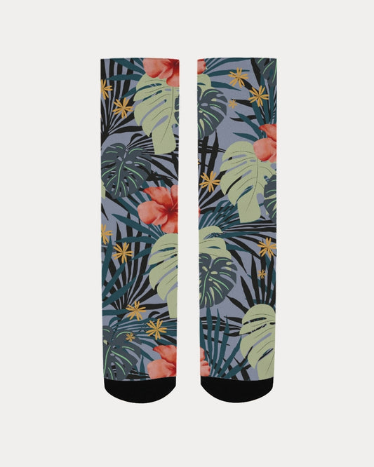 Hawaiian Hibiscus Women's Tropical Print Socks