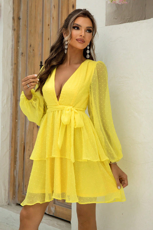 Yellow Elegant Resort Dress