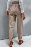 Khaki Drawstring Classic Resort Pants