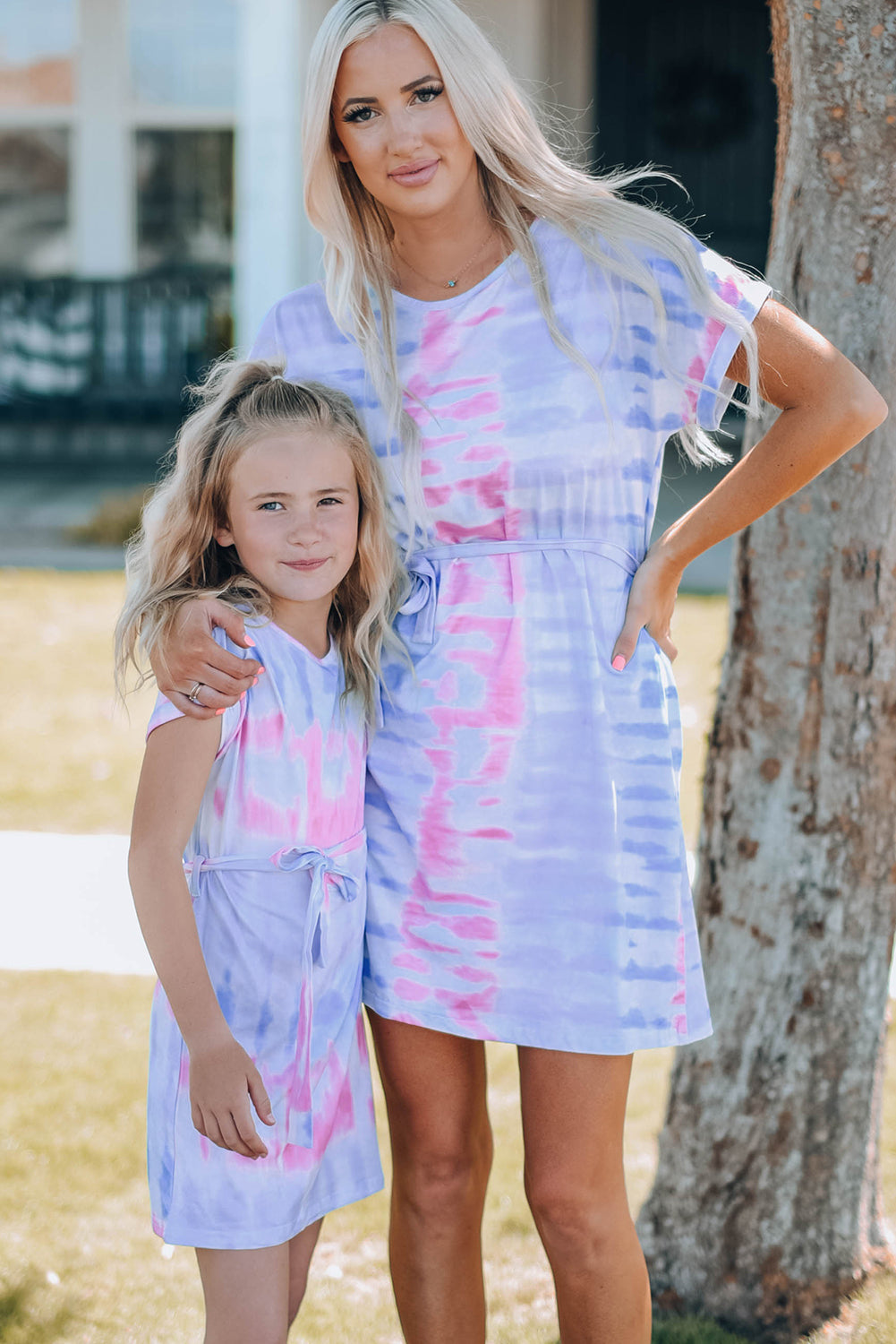 Girls Mom & Me Dress Tie-Dye Summer Dress