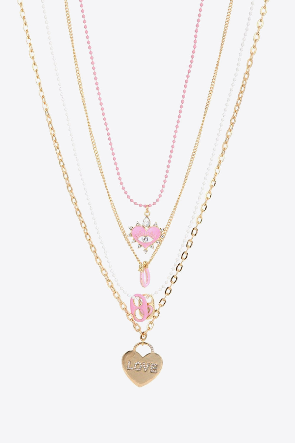 4-Piece Boho Love Necklace