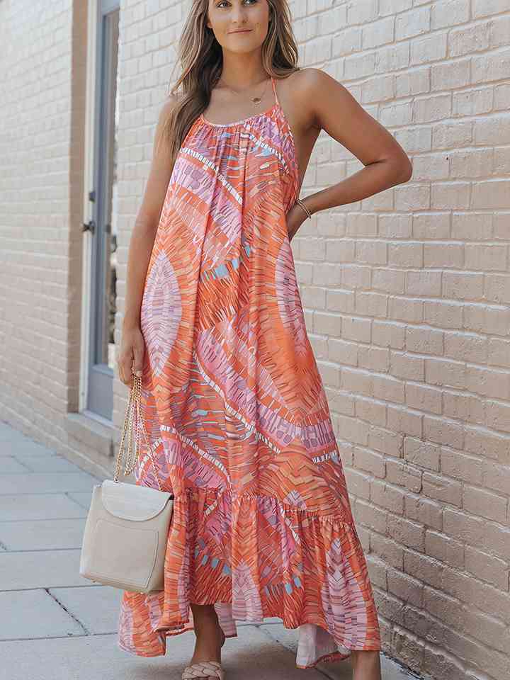 Boho Sleeveless Round Neck Beach Maxi Dress