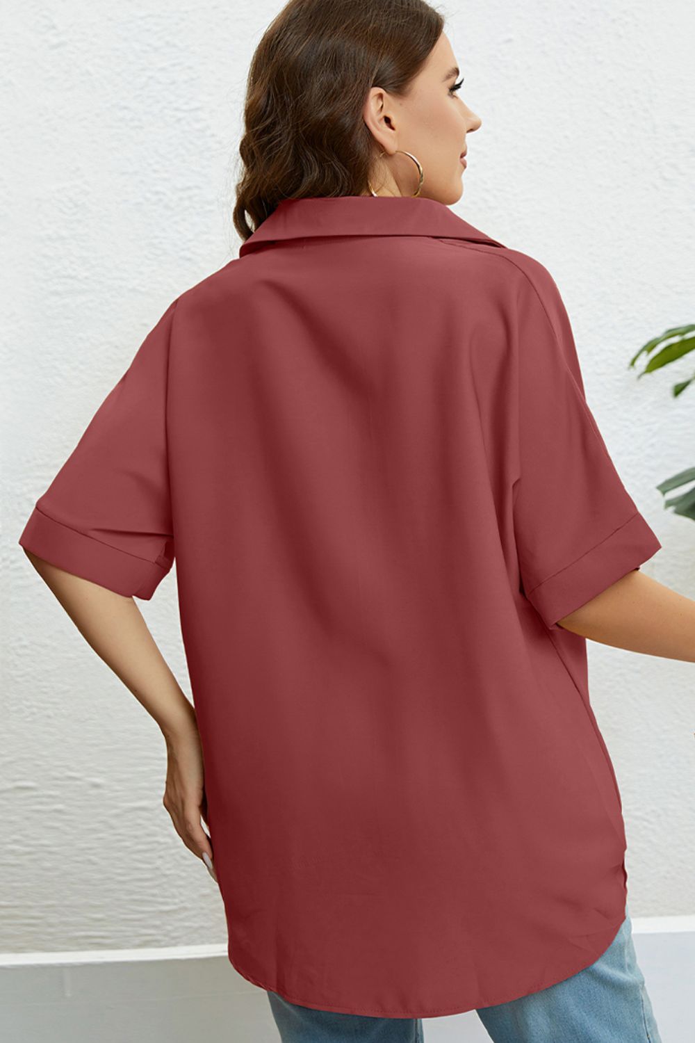 Plus Size Long Resort Blouse, Vacation Top