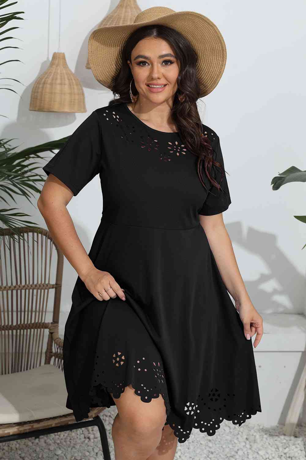 Black Plus Size Resort Vacation Dress