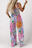 Floral Vacation Jumpsuit with Pockets