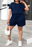 Plus Size Vacation Romper with Pockets