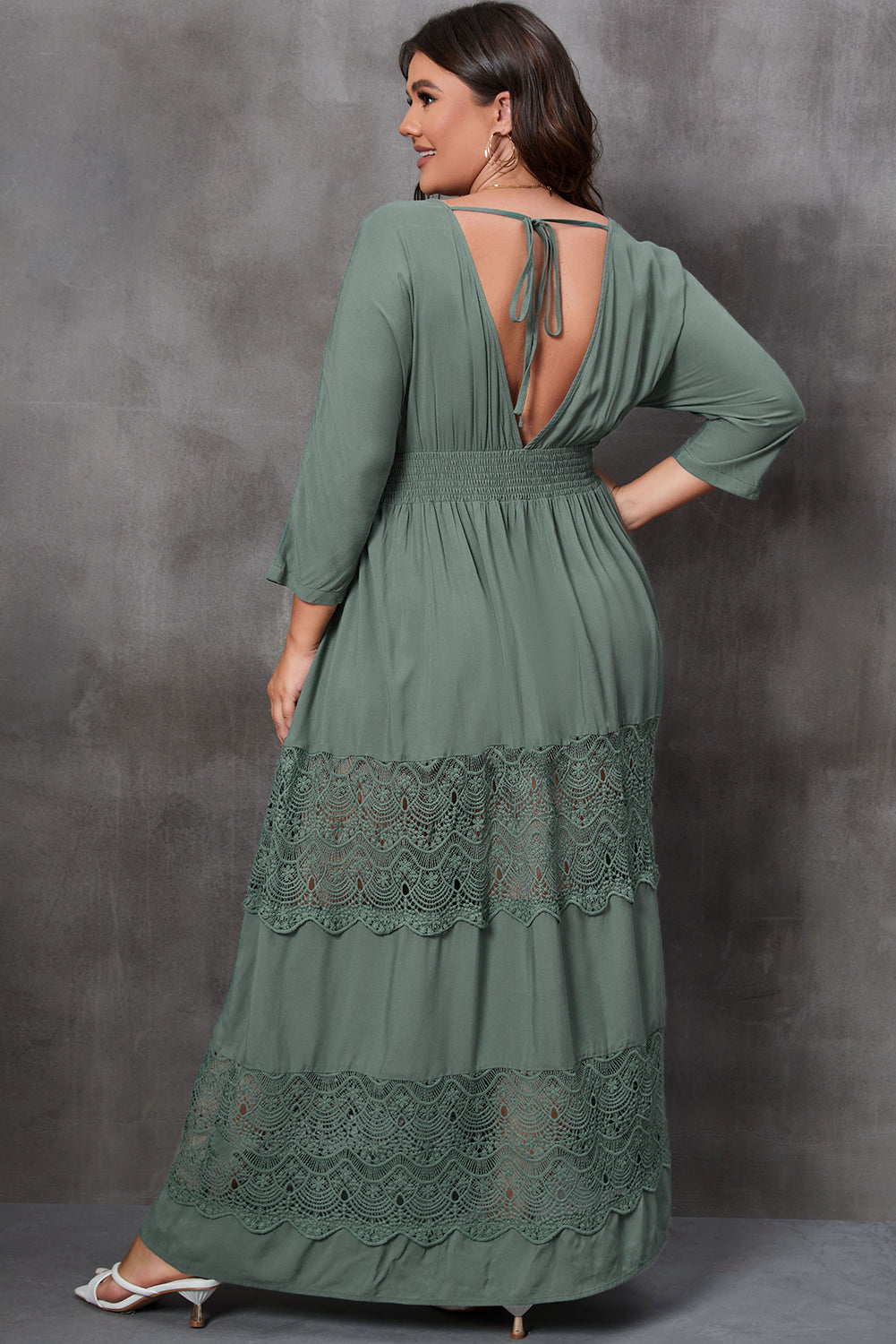 Plus Size Crochet Maxi Dress