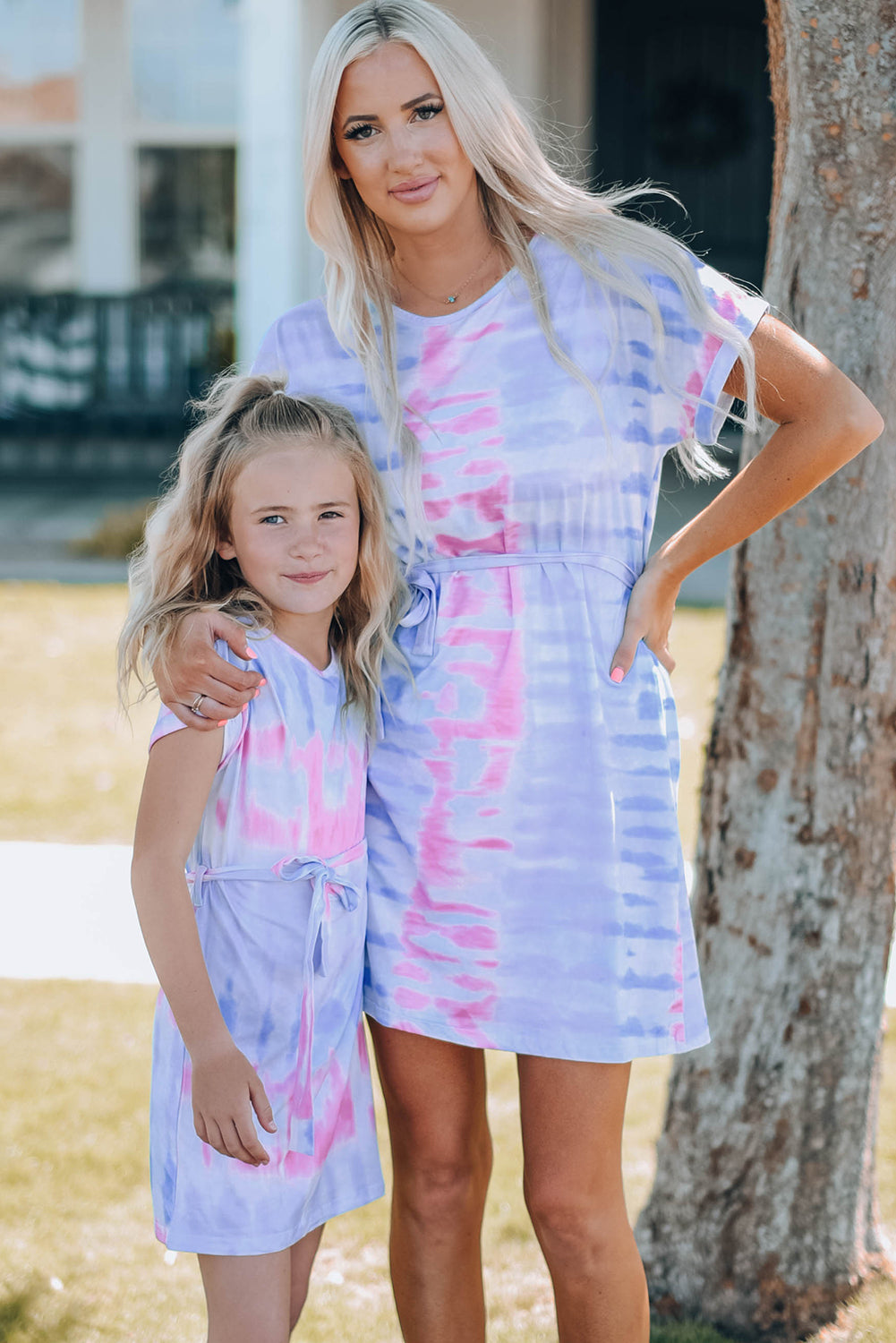 Women's Mom & Me Dress Tie-Dye Summer Dress