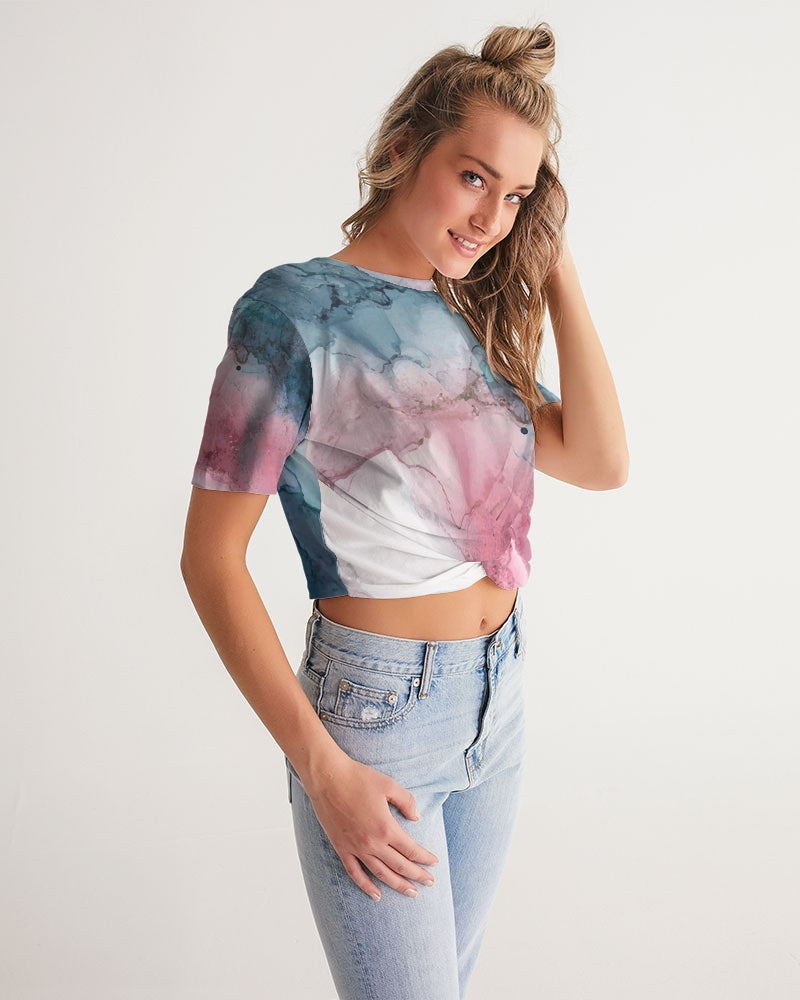Smooth Women's Twist-Front Cropped Tee