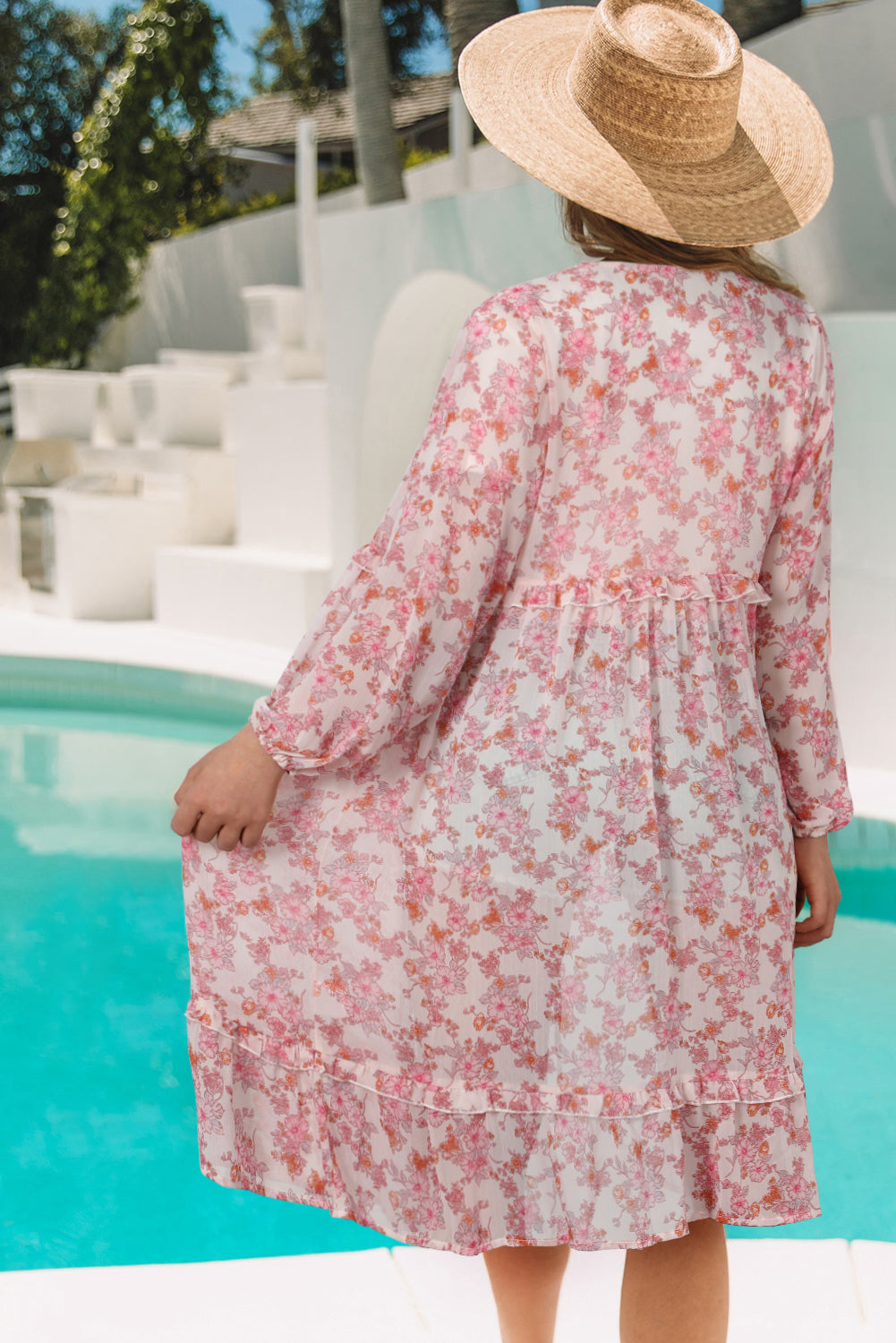 Floral Resort Style Swim Cover