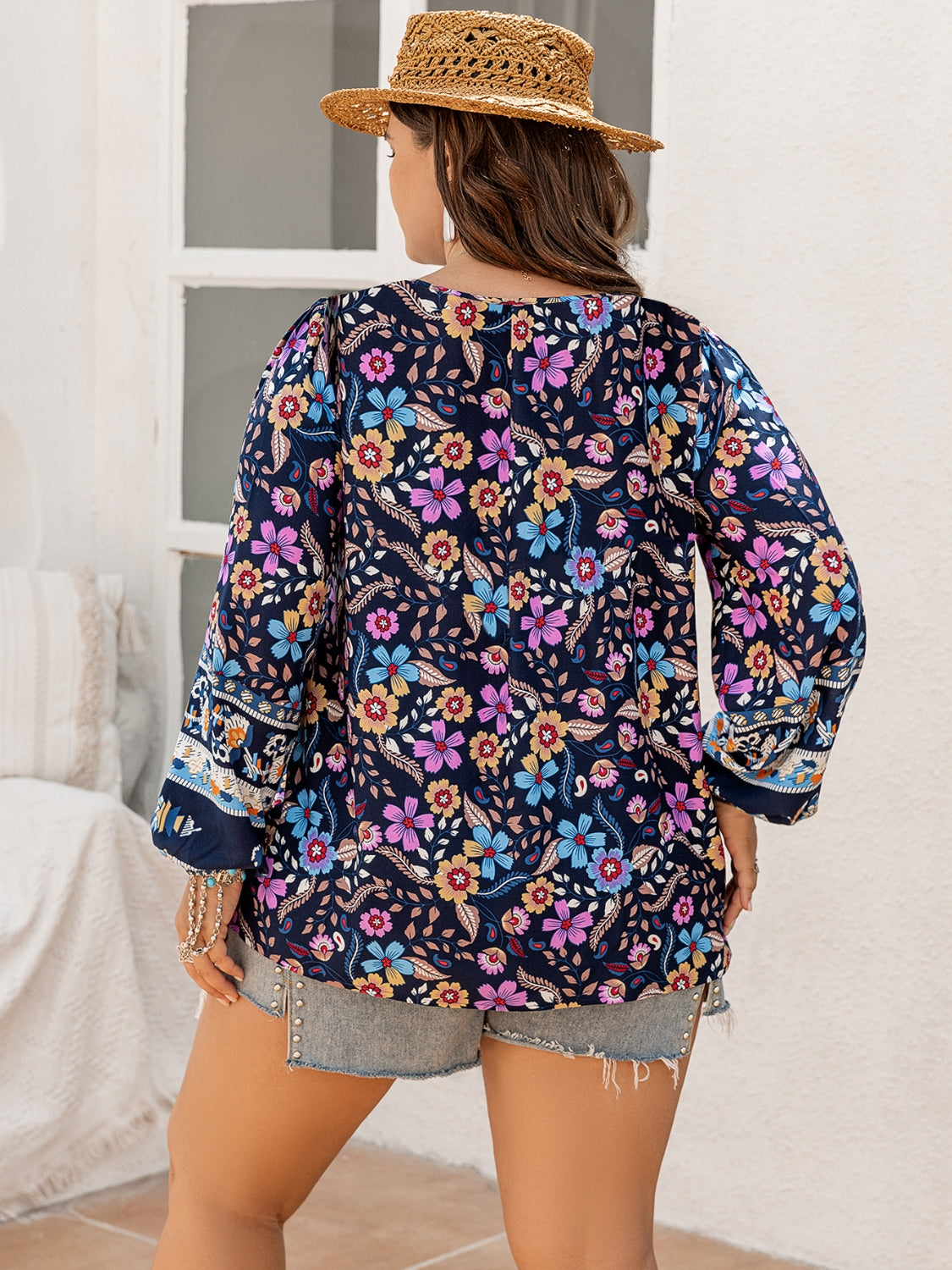 Women's Plus Size Summer Boho Top