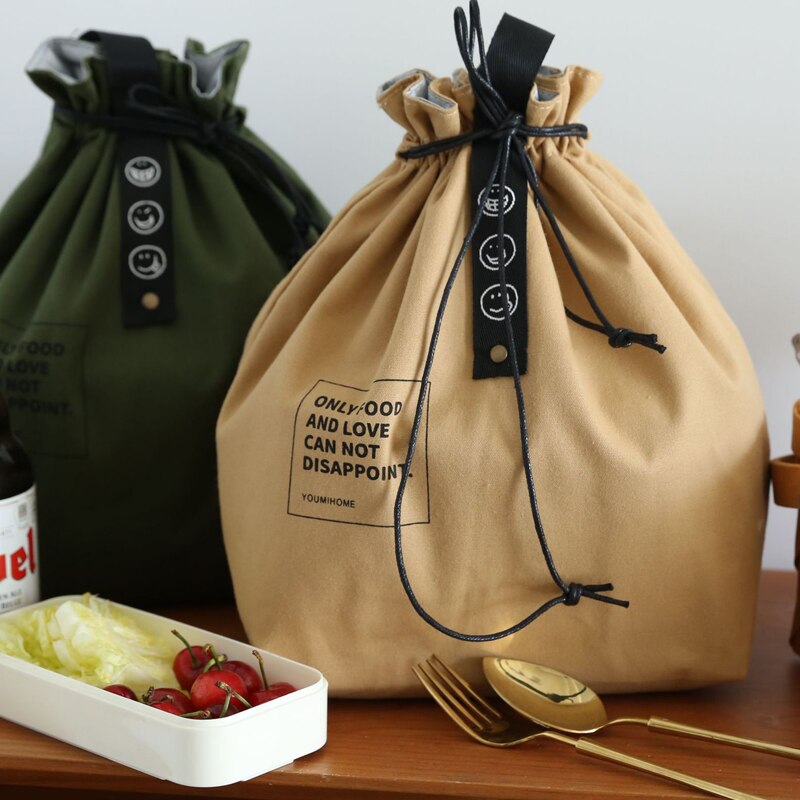 Insulated Canvas Bento Lunch Bag