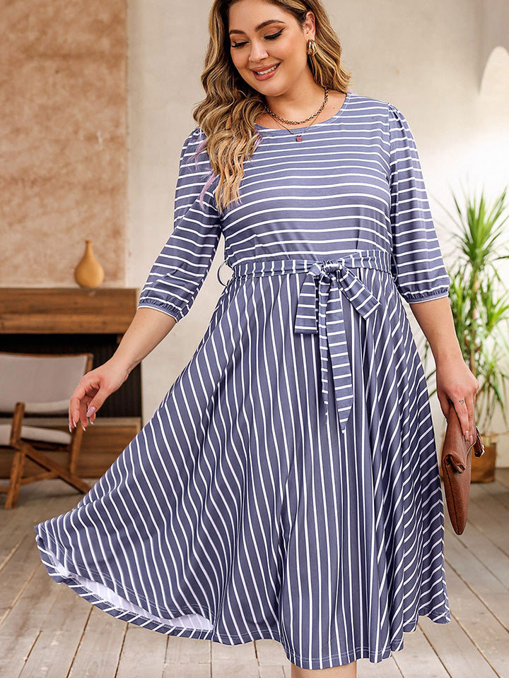 Plus Size Striped Summer Dress