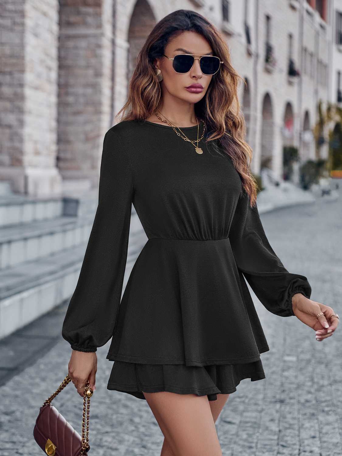 Long Sleeve Resort Mini Dress