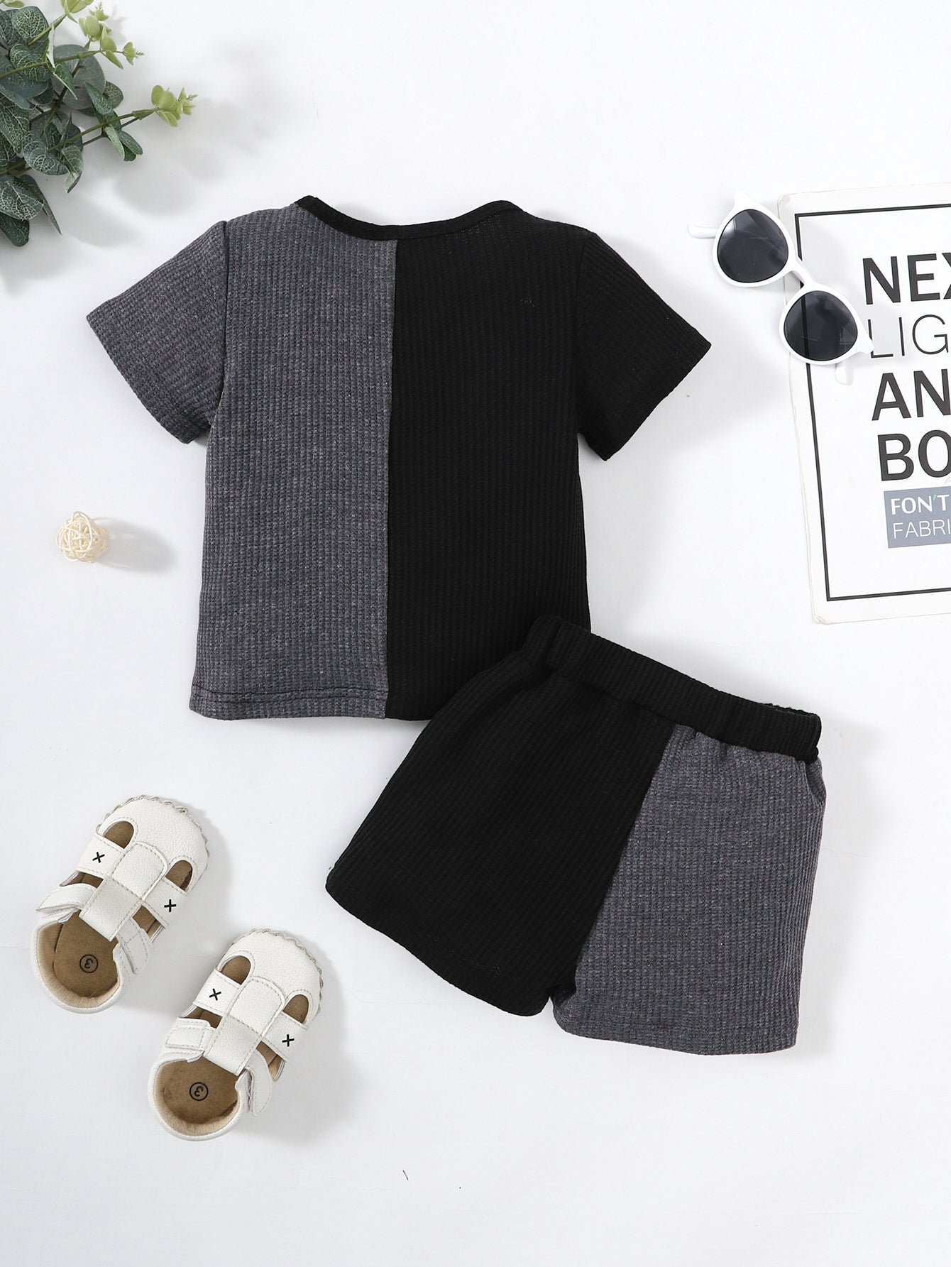 Boys Two-Tone T-Shirt and Shorts Set
