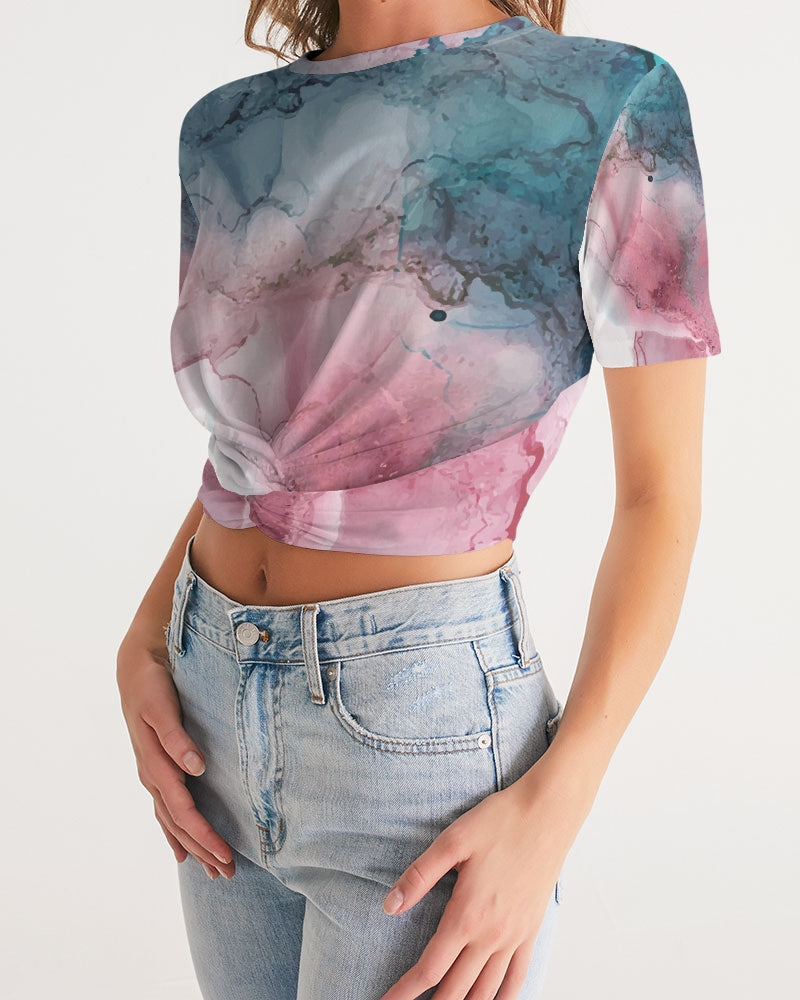 Smooth Women's Twist-Front Cropped Tee