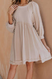 Beige Resort Vacation Dress